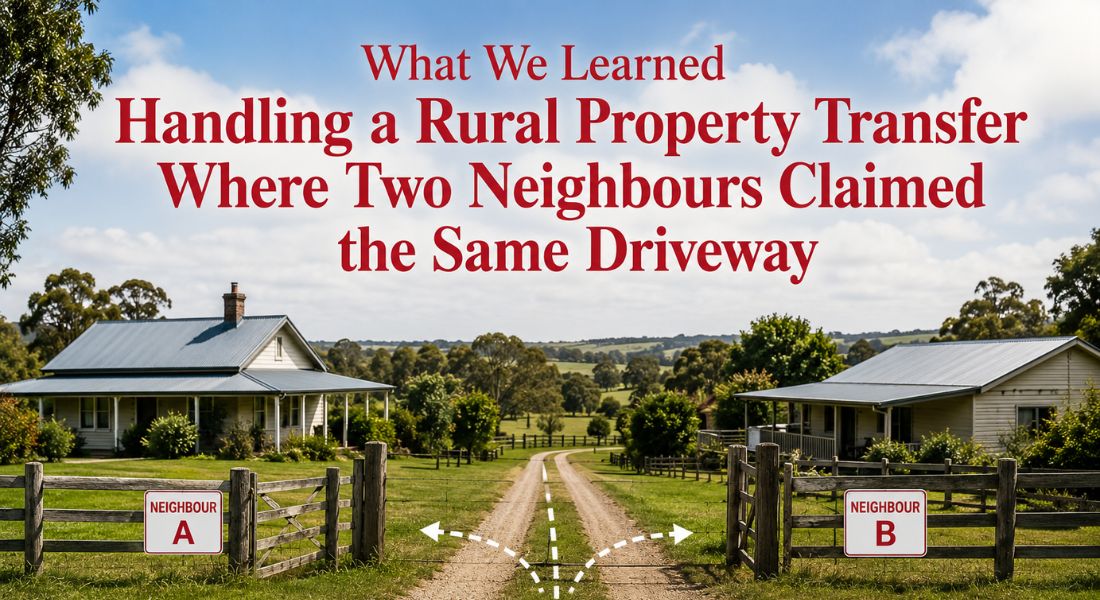 What We Learned Handling a Rural Property Transfer Where Two Neighbours Claimed the Same Driveway