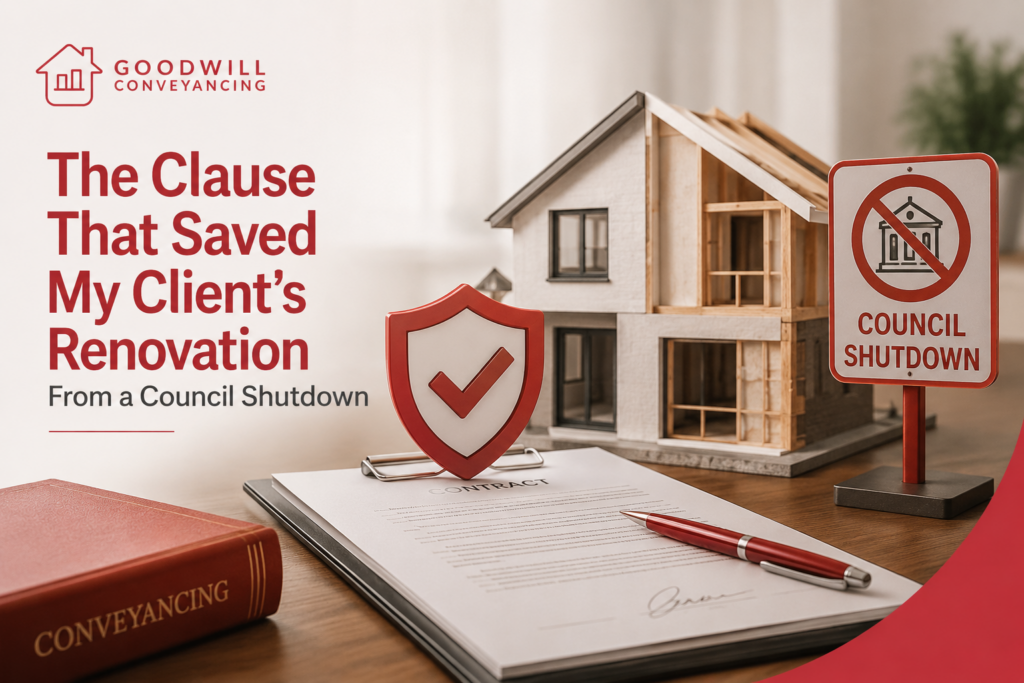contract clause for renovation plans